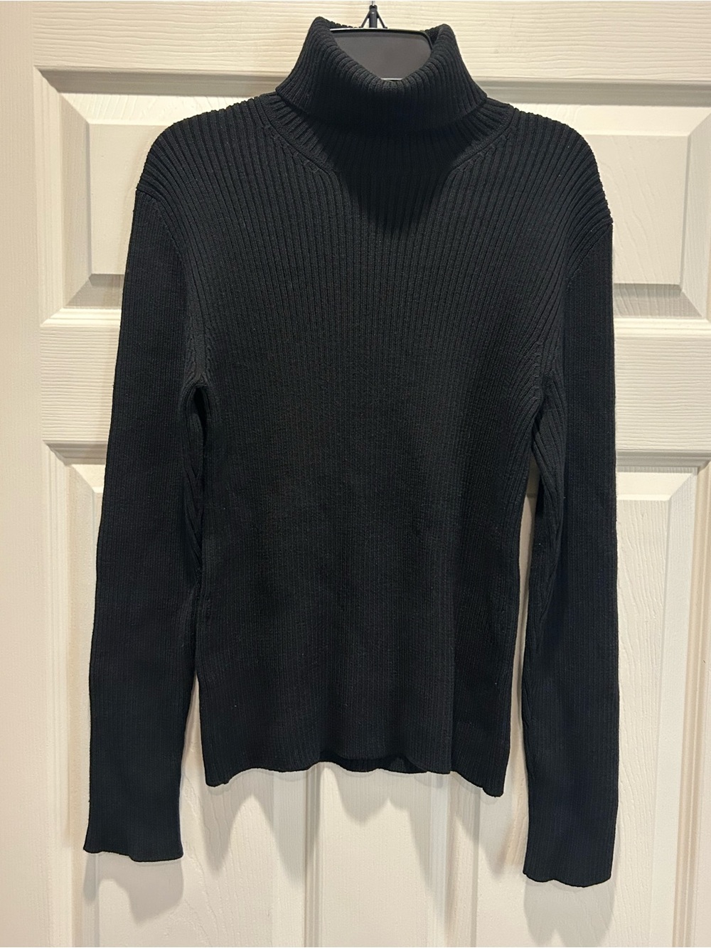 Vintage Prada Black Ribbed Turtleneck Sweater
